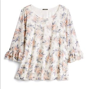 Papermoon Helga Ruffle Sleeve knit top 2X